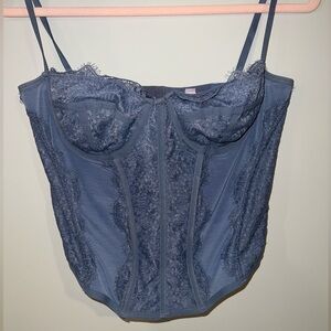 Urban outfitters corset with top, blue , XL
